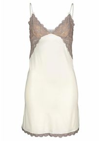 Lascana Neglig&eacute; Damen Gr&ouml;&szlig;e 36/38 hellgrau / wei&szlig;