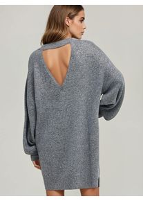 Funky Buddha Strickkleid Damen Gr&ouml;&szlig;e L grau