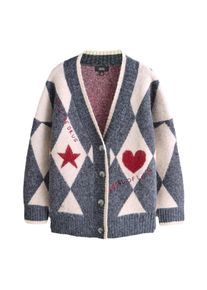 Rockett St George Strickjacke Damen Gr&ouml;&szlig;e XL hellbeige / graphit / rot