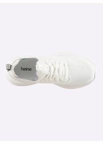 Heine Damen Sneaker aus Textilstrick weiss