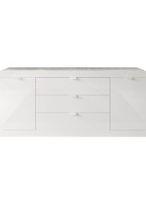 Inosign, Inosign Sideboard &raquo;Slim&laquo; Breite 181 cm, weiss Hochglanz Lack, wei&szlig; hochglanz lack, B/H/T: 181 cm x 82 cm x 42 cm