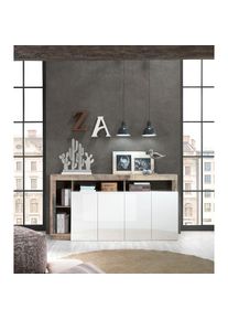 Home Affaire, Home Affaire Sideboard &raquo;Hamburg&laquo; Breite 184 cm, wei&szlig;, pero, B/H/T: 184 cm x 93 cm x 42 cm