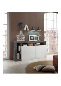 Home Affaire, Home Affaire Sideboard &raquo;Hamburg&laquo; Breite 184 cm, wei&szlig;, ossido, B/H/T: 184 cm x 93 cm x 42 cm