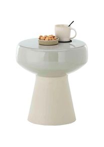PAROLI, Beistelltisch, creme, creme, creme, B/H/T: 38 cm x 42 cm x 38 cm
