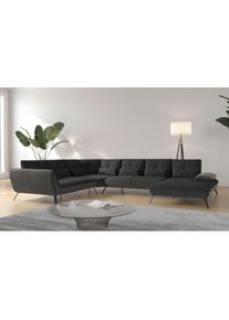 Goodproduct, GOODproduct Wohnlandschaft &raquo;Mikado U-Form&laquo; inkl. Sitztiefenverstellung und Armteilverstellung, charcoal, 100% Polyester, B/H/T: 376 cm x 