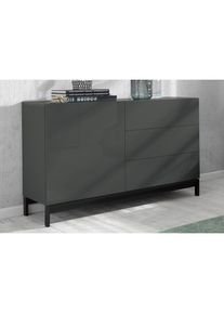 Home Affaire, Home Affaire Sideboard &raquo;Metis&laquo; Breite 110 cm, anthrazit hochglanz, B/H/T: 110 cm x 72 cm x 40 cm
