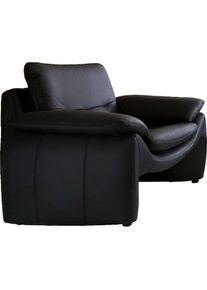 Places of Style, Places of Style Sessel &raquo;Luna&laquo; in einzigartiger Optik, schwarz, NaturLEDER (echtes Rindsleder), Long-Life-Leder 100