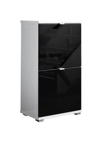 Germania, Germania Schuhschrank &raquo;COLORADO&laquo;, wei&szlig;, schwarz hochglanz, B/H/T: 53 cm x 91 cm x 30 cm