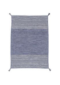 CarpetFine, CarpetFine Teppich &raquo;Kelim Azizi, auch als L&auml;ufer erh&auml;ltlich&laquo; rechteckig 5 mm H&ouml;he handgewebt, Baumwolle, Wendeteppich mit Fransen, 