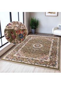 Goodproduct, GOODproduct Teppich &raquo;Molvio, mit & ohne Fransen&laquo; rechteckig 18 mm H&ouml;he Orient-Optik, Vintage Design, weich, Wohnzimmer, Schlafzimmer, 