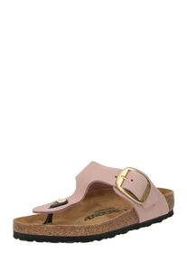 Birkenstock Zehentrenner 'Gizeh Lenb' Damen Gr&ouml;&szlig;e 40 gold / ros&eacute; / schwarz