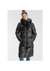 Tamaris, Unisex, Steppmantel mit Kapuze und abnehmbaren &Auml;rmeln - tragbar als Weste, schwarz, 42, Wattierter Steppmantel von Tamaris