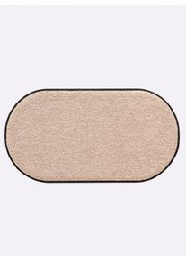 Salonloewe Witt Fussmatte, sand, Gr&ouml;&szlig;e 40x75 cm - oval, 100% Polyamid. R&uuml;ckseite: 100% Gummi