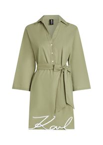 K by KARL LAGERFELD Karl Lagerfeld Strandkleid Damen, mint / wei&szlig;, Gr&ouml;&szlig;e 36