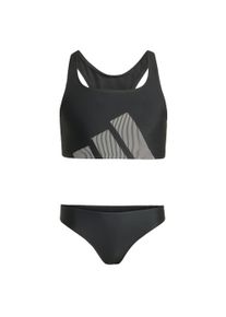 adidas Performance Sportbikini 'Big Logo C-back Bikini Set' M&auml;dchen Gr&ouml;&szlig;e 110 schwarz / wei&szlig;