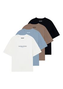 Jack & Jones Jack & Jones T-Shirt 'JORBILLYBURG' Herren Gr&ouml;&szlig;e XL hellblau / braun / schwarz / wei&szlig;