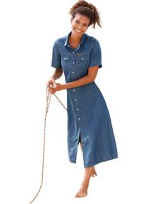 Damen Jeanskleid in A-Form blue-stone-washed