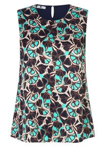 Anna Aura - Blusen-Top mit Rundhals-Ausschnitt, beige, Gr. 42, Viskose