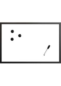 Magnettafel , Schwarz , Holz, Kunststoff , 60x40x1.5 cm , FSC , abwischbar , Bilder & Rahmen, Bilder, Pinnw&auml;nde & Memoboards