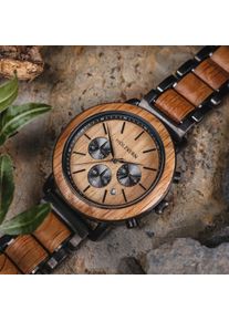 Holzkern Holzuhr Whakaari (Eiche/Eiche), Herren, Naturholz