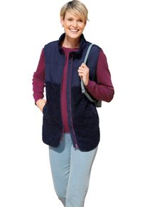 Damen Weste mit Stepp und Teddyfleece marine