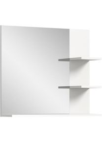 Welltime, Welltime Spiegel &raquo;Landsby, Breite 80 cm, 3 Ablageb&ouml;den, hochwertiges Spiegelglas&laquo; Badm&ouml;bel, Spiegel, Wandspiegel, Bad, Badezimmer, wei&szlig;, 