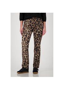 monari, Unisex, R&ouml;hrenhose mit Animalprint, cinnamon gemustert, 40, N-Gr, Trendige Hose mit allover Animalprint von monari