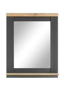 Goodproduct, GOODproduct Wandspiegel &raquo;WESTMINSTER, Spiegel im Landhausstil, Badspiegel&laquo; in 2 Farben verf&uuml;gbar, mit Ablageboden, grau dunkel, FSC -