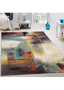 Paco Home, Teppich &raquo;Brillance 710&laquo; rechteckig 16 mm H&ouml;he Kurzflor, modernes Design, ideal im Wohnzimmer & Schlafzimmer, multi, Kunstfaser, 16 mm