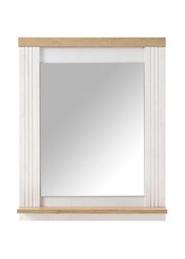 Goodproduct, GOODproduct Wandspiegel &raquo;WESTMINSTER, Spiegel im Landhausstil, Badspiegel&laquo; in 2 Farben verf&uuml;gbar, mit Ablageboden, pinie wei&szlig; dekor, FSC 