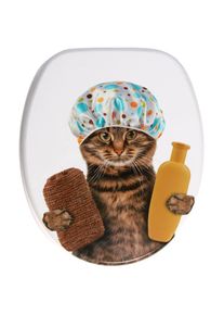 Sanilo, WC-Sitz &raquo;Shower Cat&laquo; mit Absenkautomatik, wei&szlig;, braun