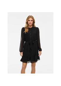 Vila, Unisex, Chiffonkleid &raquo;VIFALIA L/S DRESS - NOOS&laquo; Sommerkleid, schwarz beauty, 34, N-Gr, Kurzes Kleid von Vila