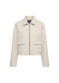 Only, Unisex, Only Kurzjacke &raquo;ONLVELA ZIP SHORT JACKET OTW&laquo;, pumice stone detail:melange, L, Kurze Jacke von Only