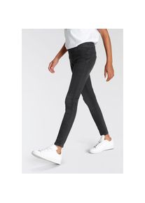 Kidsworld, Unisex, Kidsworld Jeansjeggings &raquo;, Stetch-Jeans mit schmalem Bein&laquo; schmale Passform, abgesteppter Beinabschluss, niedrige Leibh&ouml;he, schwarz