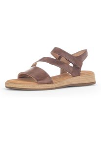 Gabor, Unisex, Keilsandalette &raquo;RHODOS&laquo; , Sommerschuh, Sandale, in Komfort-Schuhweite G (=weit), braun, 35, Sandalette mit zwei regulierbaren 
