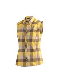 Maier Sports, Unisex, Funktionsbluse &raquo;Sana sleeveless&laquo; &auml;rmellose Unisex Bluse, atmungsaktive Karobluse, zartgelb, 34, Karierte, &auml;rmellose Bluse f&uuml;r 