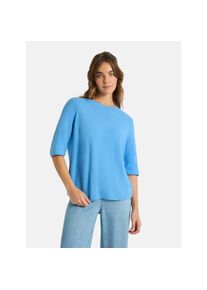 LIEBLINGSST&Uuml;CK Lieblingsst&uuml;ck, Unisex, Kurzarmpullover &raquo;KleraEP&laquo; Halbarm mit Rundhals, unifarben, skyblau, 40, Schlicht eleganter Pullover von Lieblingsst&uuml;ck