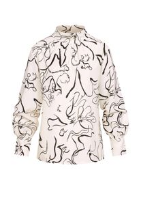 Cloud5ive Bluse Damen Gr&ouml;&szlig;e XXL creme / schwarz