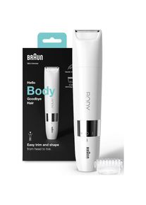 Braun, Elektrok&ouml;rperrasierer &raquo;Mini Body-& Bikini-Trimmer BS1000&laquo; 1 Stk. Aufs&auml;tze Mini-Gr&ouml;sse f&uuml;r unterwegs, wei&szlig;, Geeignet f&uuml;r das Entfernen und 