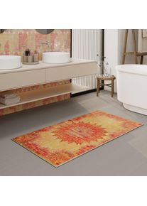 Wecon Home, Wecon Home Badematte &raquo;Healing&laquo; H&ouml;he 0,5 mm fussbodenheizungsgeeignet Vintage, waschbar, rutschfest, schnell trocknend, robust, Badteppich,