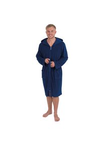 WEWO-Fashion Wewo Fashion, Wewo fashion Unisexbademantel &raquo;2031, ideal f&uuml;r Sauna & Spa, Hotelbademantel, Morgenmantel&laquo; 1 Stk. G&uuml;rtel, dunkelblau, Leichtfrottier