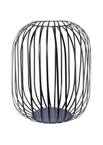 Goodproduct, GOODproduct Windlicht &raquo;Dilja, Stumpenkerzenhalter aus Metall&laquo; Kerzenhalter im minimalistischen Design, schwarz, Metall, B/H/T: 40 cm