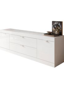 Inosign, Inosign Lowboard &raquo;Slim, TV-Bank&laquo; Breite 181 cm, weiss Hochglanz Lack, wei&szlig; hochglanz lack, B/H/T: 181 cm x 60 cm x 42 cm