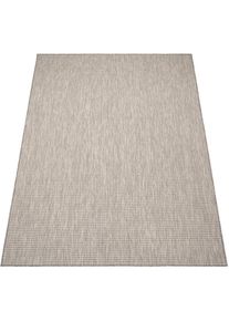 Paco Home, Teppich &raquo;Napoli 777&laquo; rechteckig 4 mm H&ouml;he Flachgewebe, meliert, In- und Outdoor geeignet, Wohnzimmer, grau, Polypropylen, 4 mm