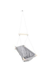 Roba, Roba Nestschaukel-Sitz &raquo;H&auml;ngesitz&laquo; H&auml;ngesessel mit abnehmbarem Liege-/Sitzpolster und Schrittgurt, taupe, holzfarben, Massivholz, bis 30 kg