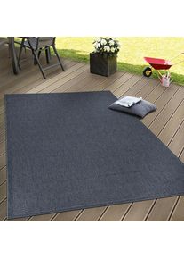 Paco Home, Teppich &raquo;Timber 125&laquo; rechteckig 4 mm H&ouml;he Flachgewebe, Sisal Optik, auch als L&auml;ufer, In- und Outdoor geeignet, navy, Polypropylen, 4 mm