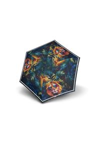 Ackerman Taschenregenschirm &raquo;Rookie manuel reflektierend&laquo;, braun, dunkelblau