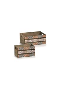 zeller Present, Aufbewahrungsbox &raquo;Mosaik 24 x 14 x 45425 cm, Mehrfarbig&laquo;, mehrfarbig, B/H/T: 24 cm x 13,5 cm x 14 cm