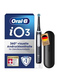 Oral-B, Elektrische Zahnb&uuml;rste &raquo;iO Series 3&laquo; 1 Stk. Aufsteckb&uuml;rsten Magnet-Technologie, matt schwarz, Die RUNDEN B&Uuml;RSTENK&Ouml;PFE von Oral-B erreichen die