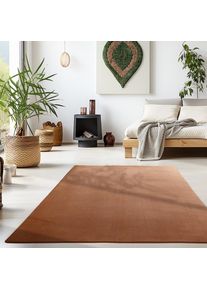 Ayyildiz Teppiche, Teppich &raquo;SKY 5400&laquo; rechteckig 7 mm H&ouml;he L&auml;ufer, Besonders weich, Softfllor, waschbar, braun, Polyester, 7 mm